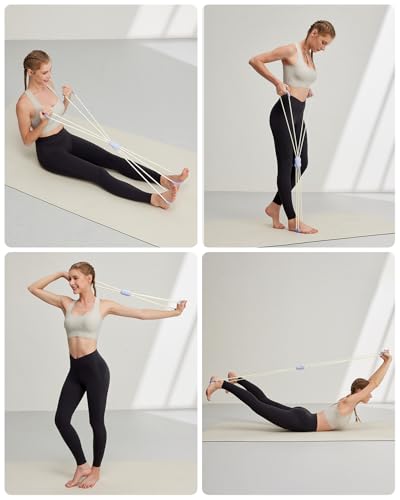 YOTTOY Cross Resistance Band for Full Body Workout,Elastic Exercise Bands for Legs,Arms,Glutes,Stretch Bands for Exercise,Yoga Straps for Stretching, Booty Bands for Home Gym