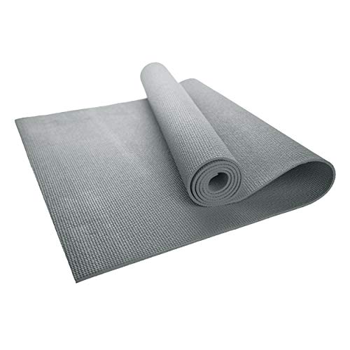 10 Pack Yoga Mat With Carrying Strap, 68"x24"x4mm Thick - color: Cool Gray