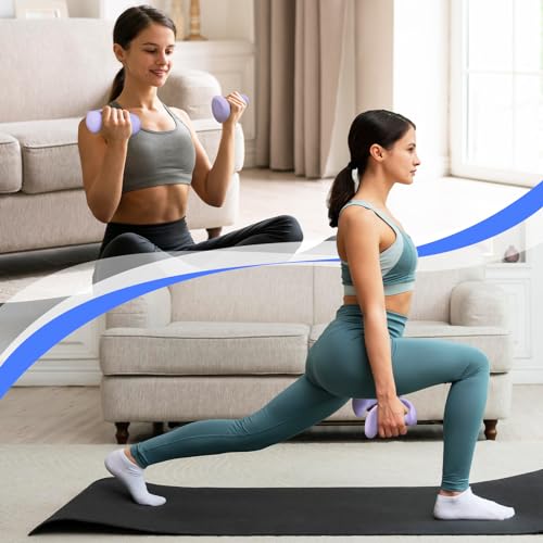 HXD-ERGO Ergonomic Dumbbells Weights Set-Hand Weights for Women at Home, Ear Dumbbells Weights for Pilates, Yoga, Jogging,StrengthTraining - color: 3 LBS