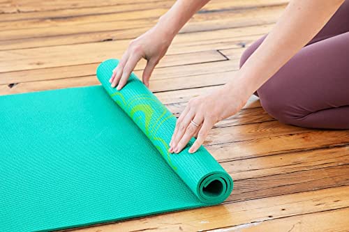 Sol Living Travel Yoga Mat - Natural Tree Rubber for Extra Grip - Non-Slip, Foldable, Eco-Friendly - Perfect for On-the-Go Yoga, Pilates, Fitness, Meditation - 24" x 72", Green