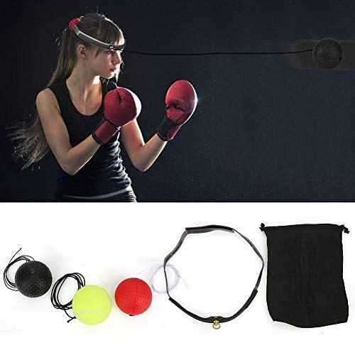 Dioche Boxing Reflex Ball Set with Reflex Ball and Headband, Boxing Speed Training Balls, Boxing Punch Exercise Ball for Reflex Speed Training, Fight Skill and Hand Eye Coordination Training