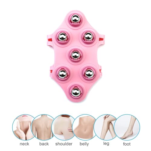 Massage Ball Roller, Hand Held Massager, Trigger Point Ball, Back & Foot Massager - Pink - color: Pink