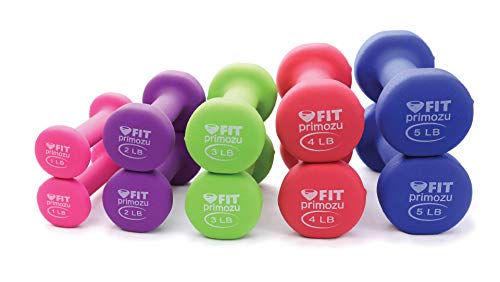 FIT Neoprene Dumbbells (Pairs & Sets) - color: a) SET OF 10: 1LB + 2LB + 3LB + 4LB + 5LB PAIRS
