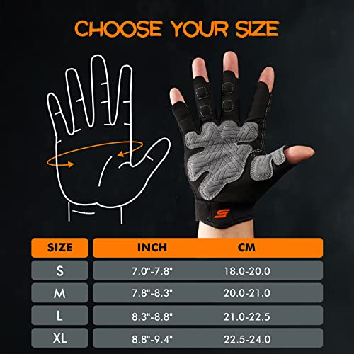 Workout Gloves - Men Women 2022, Weight Lifting Gym Gloves with Full Palm Protection, Excellent Grip, Ultra Breathable for Fitness, Training, Hanging - size: Large