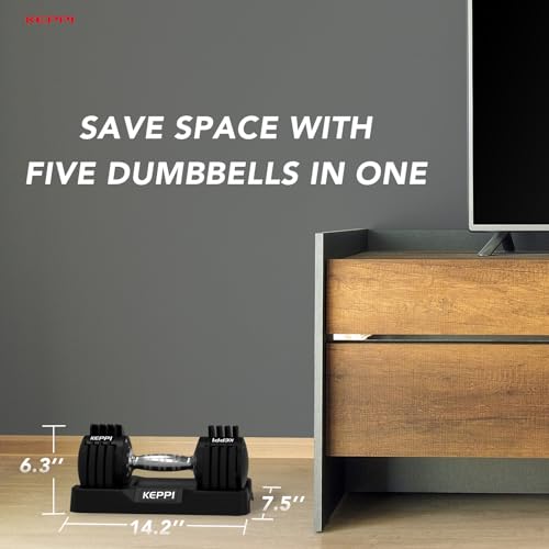 Keppi Adjustable Dumbbells Set of 2, Quick Adjust Weights for Home - style: 25LB-Pair