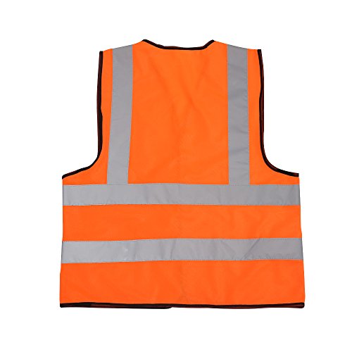 zojo High Visibility Reflective Safety Vest Bulk 10 Pack - color: Orange