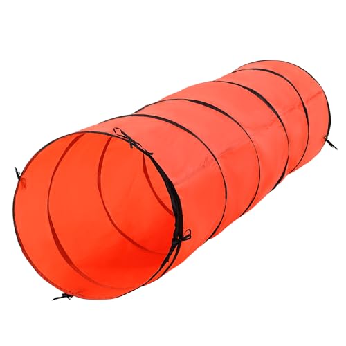 VEVOR Dog Agility Training Equipment, Dog Obstacle Course Backyard Set with Adjustable High Hurdles,6 Weave Poles,Extended Tunnel,Jump Ring,Pause Box,Whistle Foldable Bowl Training Pouch Storage Bag - size: 8 Pcs Set