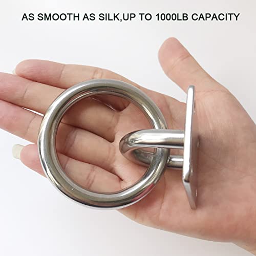 Ceiling Hooks Ceiling Wall Mount Hook Heavy Duty 1000LB Dog Anchor Pad Eye Plate 304 Stainless Steel for Yoga Swings Hammocks Training Straps Punching Bags Hanging - size: Ceiling Hook - 8MM