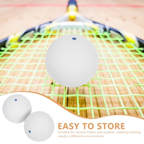VICASKY 2pcs Single Dot Rubber Elastic Squash Training Balls for Beginners, Hand-Eye Coordination Reaction Trainer, High Bounce Practice Equipment for Squash Sports