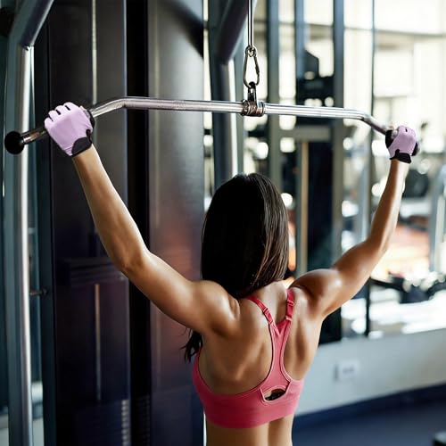 Workout Gloves for Women Men, Full Palm Silicone Grip, Padded Half Finger Gloves for Gym, Weight Lifting, Cycling