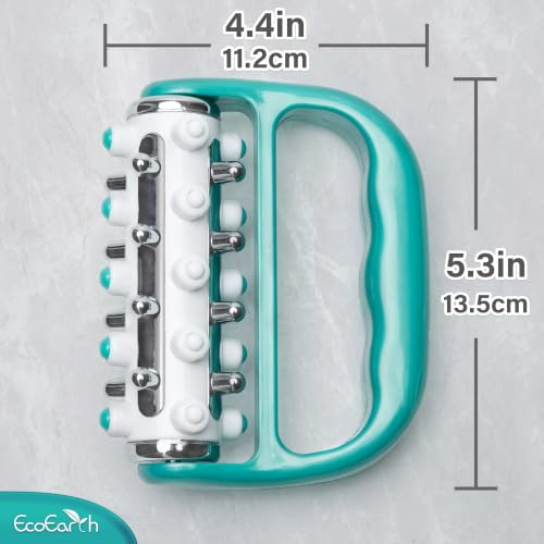 EcoEarth - Myofascial Release Cellulite Massager - Green - Lymphatic Drainage Massage Roller - Handheld Deep Tissue Massage Therapy Tool for Men and Women - Reduce Appearance of Cellulite - color: Green
