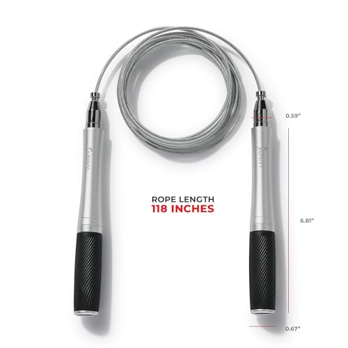 Sunny Health & Fitness Exercise Jump Rope for Fitness, Lightweight & Portable Skipping Rope with Durable Handles & Adjustable Exercise Rope
