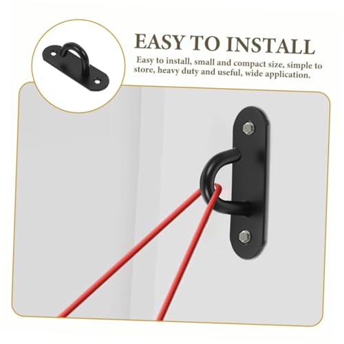 Abaodam 2pcs Stainless Steel Wall Mount Exercise Anchor Resistance Bands Fixing Hanger for Yoga Gym Home Workout
