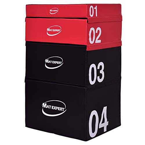 3 in 1 Plyometric Box, Jumping Box with Foam for Jump Training and Conditioning, PVC Soft Foam Jumping Box, Plyometric Exercise Fitness Safe Box