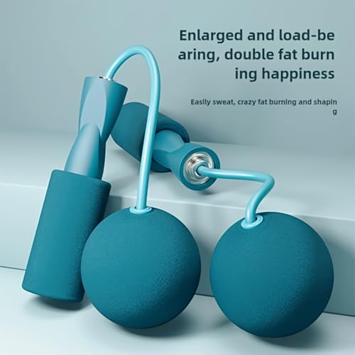 Weighted Cordless Jump Rope for Fitness - Silent Skipping Rope for Home Workouts, Adults & Beginners