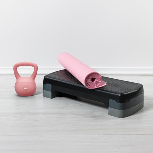 4kg Soft Kettlebell for Women, Non-Slip PVC Coated Home Fitness Weight for Pilates, Strength Training & Full-Body Workouts (Pink)