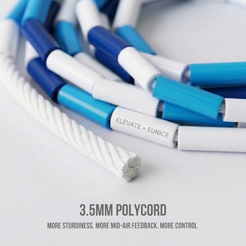 Pro-Grade Beaded Jump Rope for Beginners - color: Frost