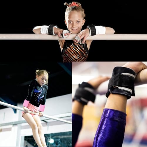 Amrta Gymnastics Grips with Wristbands for Girls 2 Pair - color: Pony&Never Give Up, size: Medium