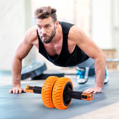 Ab Roller for Men, 6 Inch Training Wheel, Portable Home Gym Exercise Equipment for Abs Workout, Beginner Travel Office Outdoor Use