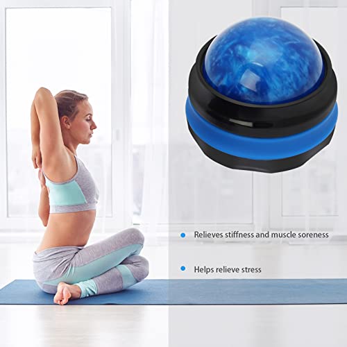 Coolrunner Massage Ball, Manual Roller Massager, Handheld Self Massage Therapy and Relax Full Body Tools for Sore Muscles, Shoulders, Neck, Arms, Legs, Back, Foot, Body (Blue) - color: Blue