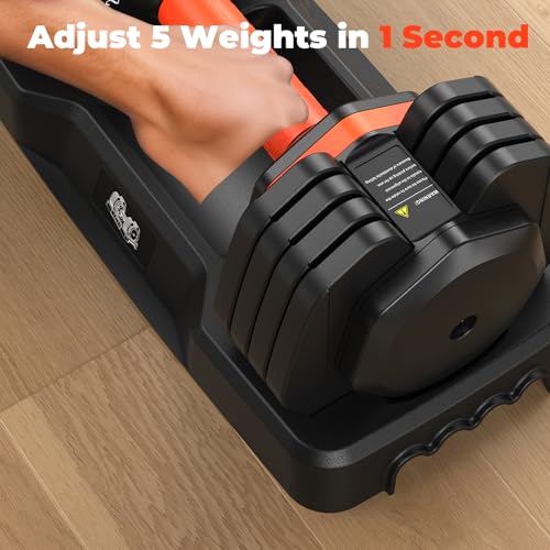 25LB 55LB Adjustable Dumbbells Set, 5LB to 25LB Dumbbell Pair,15LB to 55LB Weight Set of 2, Home Gym 50lbs/110lbs, Anti-Slip Handle for Exercise Equipment