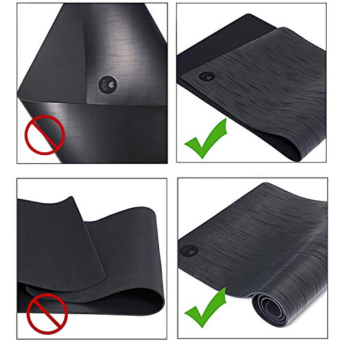 IUGA Pro Yoga Mat Non Slip Pilates Mat Anti-tear Eco Friendly Hot Yoga Mat with SGS Certified Material Free Carrying Strap Included - color: Gray