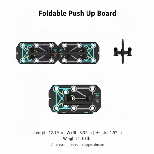 Foldable Push Up Board with Multi-Position Handles for Home Strength Training (1 PC)