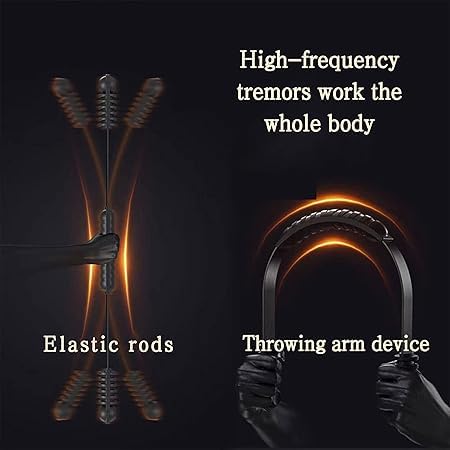 Fitness Bar, Elastic Resistance Exercise Bar for Strength Training - color: Dark Black