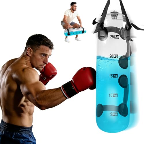 Water Weights Aqua Bag - Dual-Purpose Water Punching Bag, Sandbag Alternative for Strength Training, Portable Stability Fitness Equipment for Core and Balance Home Gym - 55 LBS
