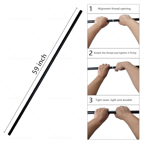 yoga stick is made of sturdy steel that is 5 feet high and an adjustable stretching stick, providing flexibility, agility, and balance. Covered with thick and comfortable foam layer