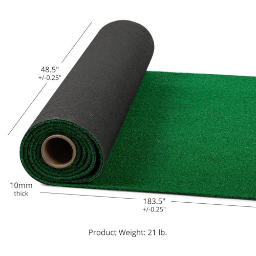Titan Fitness Artificial Turf Grass Gym Flooring Roll, Green 15ftx4ftx10mm Roll, UV Stable Indoor/Outdoor, Turf Grass with Non-Slip Backing, Fake Grass for Sled Training