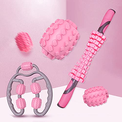 Foam Roller Set Release Muscle Roller Stick,Trigger Point Massage Stick for Calves,Thigh,Arm,Deep Tissue,Massage Tool for Relieve Muscle Soreness Stiffness&Tight Muscles After Workout Exercise
