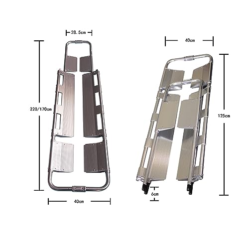 Portable Spine Board Stretcher - Folding Stretcher for Mcal Emerncies & Patient Transport with Safe Str - Ideal for Hospitals & First Responders