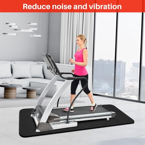 Treadmill Walking Pad Mat for Carpet Floors,23.6x60 Foldable Treadmill Mat for Hardwood Floors, Non-Slip Exercise Equipment Mat for Under Exercise Bike,Walking Pad & Elliptical,Noise Shock Absorption - size: 23.6" × 60"