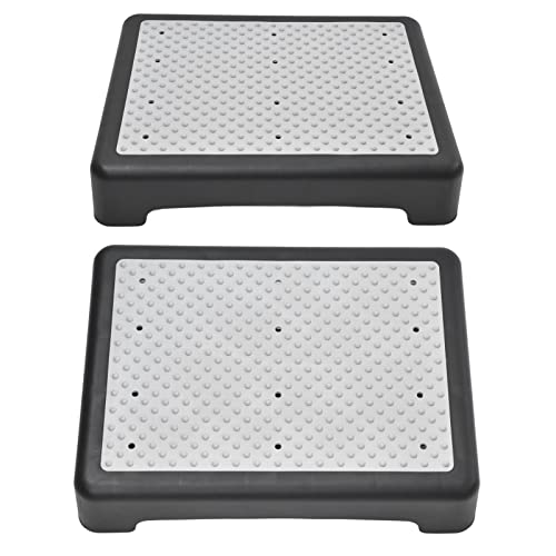 Slip - Prevention Half Step Stool | Stackable Riser for Elderly/Outdoor/Household | Sturdy Plastic Step Stool Supports 400 lbs