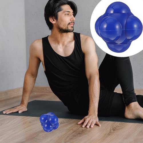 PartyKindom Silicone Hexagonal Reaction Ball 68mm Large Agile Training Ball Fitness Exercise Indoor Training Equipment for Baseball Agility and Hand-Eye Coordination