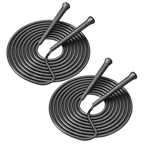 10 ft Speed Jump Rope with Handle, Adjustable Skipping Rope for Men Women, 3 oz Ultra-light Professional Fitness Boxing Cross Fit Exercises Gym Cardio Endurance Training Lovers (Black) - color: 2 Black