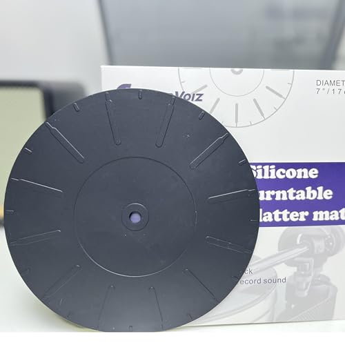 Turntable Mat, 7" Silicone Rubber Record Vinyl Slipmat Universal for All Record LP Players by Gartopvoiz - size: 7"