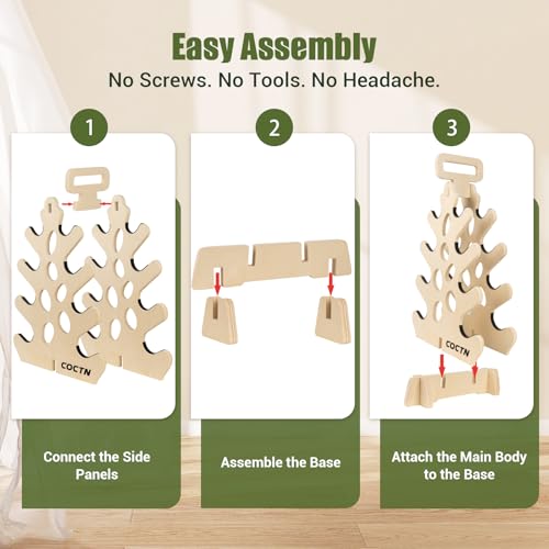 Dumbbell Rack Stand Only, Wooden 4-Tier Small Weight Holders for 5-15lbs