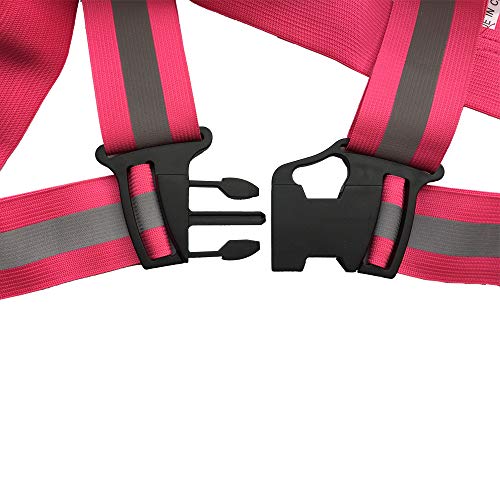 zojo Kids High Visibility Reflective Safety Strap Vest 2PCS - color: Neon Pink-kids Size