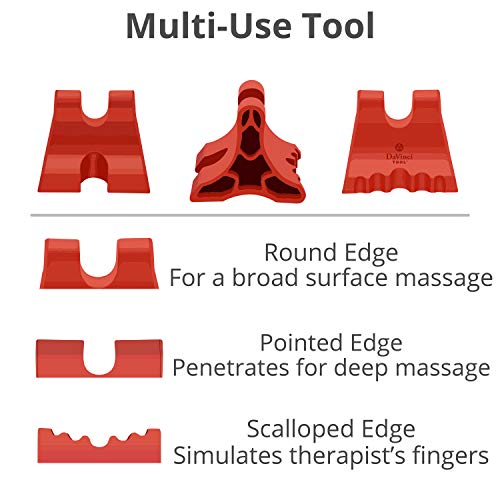Body Back Davinci Tool - Neck Massager for Pain Relief Deep Tissue - Red - style: Firm - Red