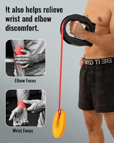 Forearm Strengthener & Wrist Strengthener, Multi-Directional Forearm Exerciser, Portable Forearm Trainer for Muscle Building, Grip Strength and Rehabilitation