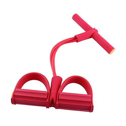 Resistance Training Bands Elastic Pull Rope Pull Up Body Trimmer Exercise Pedal Exerciser Body Fitness Building Yoga Trimmer Exercise Equipment(Red)