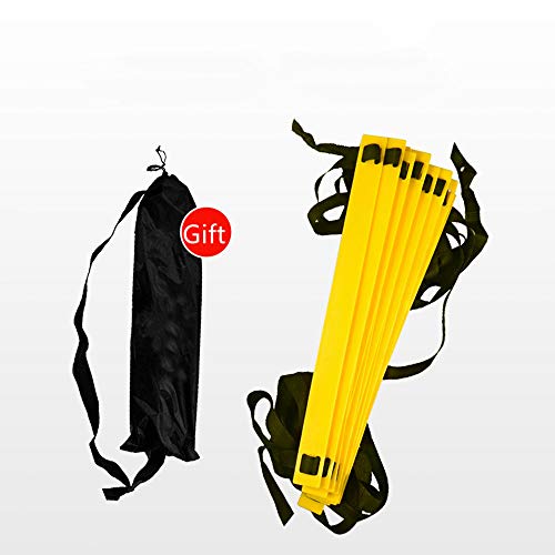 Fitness Agility Ladder Training Equipment, Improve Coordination, Speed, Develop Explosive Power, Strength and Better Footwork,6/8/10/12/14 Rung Agility Ladder + Carry Bag - size: 6 M / 12 Rung