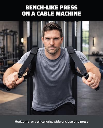 THEFITGUY Total Body Sled & Cable Power Bundle – Sled Pulling Belt + Power Push Handles for Resistance Training, Speed Work & Chest Press