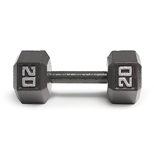 Marcy Cast Iron Hex Dumbbells Collection - Available size from 3-lb to 100-lb, SOLD INDIVIDUALLY - style: 20lbs