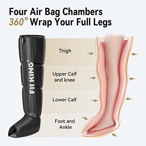 FIT KING Air Compression Recovery System, Sequential Device for Fast Recovery, Foot and Leg Massager Boots to Enhance Sports Performance, FSA-HSA (Small) - size: Small