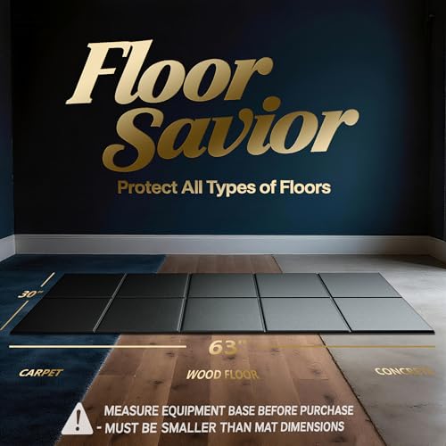 Foldable Treadmill Walking Pad Mat for Carpet Floors,67" x 30" 6mm Thick Treadmill Mat for Hardwood Floor,Indoor Exercise Stationary Bike,Elipitial, Gym Equipment, Noise Shock Absorption - size: 67"L x 30"W x 0.24"Th