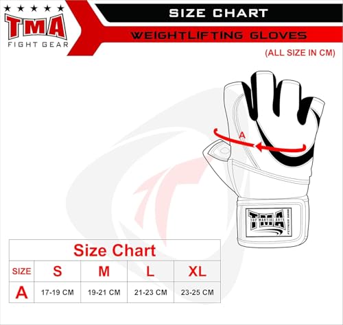 TMA Weight Lifting Gloves for Gym Workout – Cowhide Leather, Long Wrist Support with Anti Slip Palm Protection – Great Grip for Fitness, Bodybuilding, Powerlifting, Strength Training & Exercise - size: Small