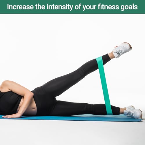 TechStone Resistance Bands Set ā 5 Levels Loop Exercise Bands for Men & Women, Elastic Workout Bands for Home Gym, Training, Yoga & Fitness, Carry Bag Included - color: Blue